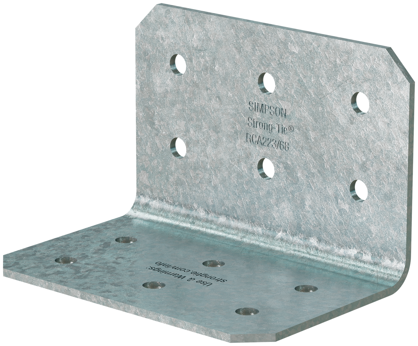 Simpson Strong-Tie RCA223/68-R125 RCA 2 in. x 2 in. x 3 in. 14-Gauge Galvanized Rigid Connector Angle (125-Qty) (Pack of 40)