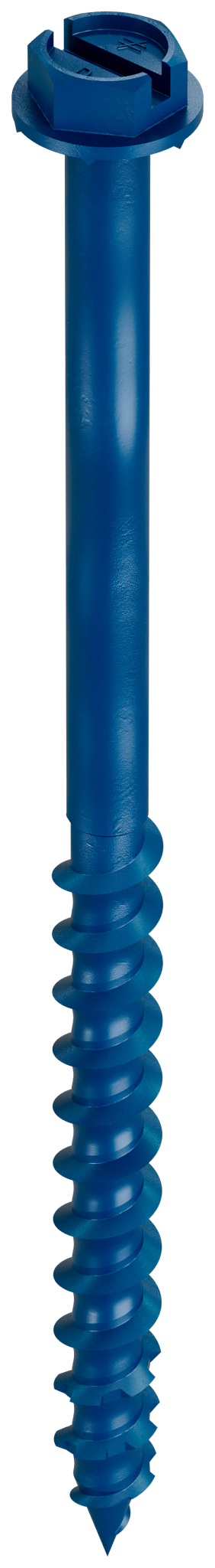 Simpson Strong-Tie TNT18314H Titen Turbo™ — 3/16 in. x 3-1/4 in. Hex-Head Concrete and Masonry Screw, Blue (100-Qty) (Pack of 720)
