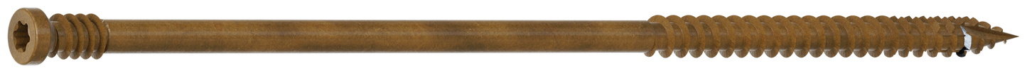 Simpson Strong-Tie FT09500MB Finish Trim Screw — #9 x 5 in. T15, Trim-Head, Quik Guard®, Tan (500-Qty)