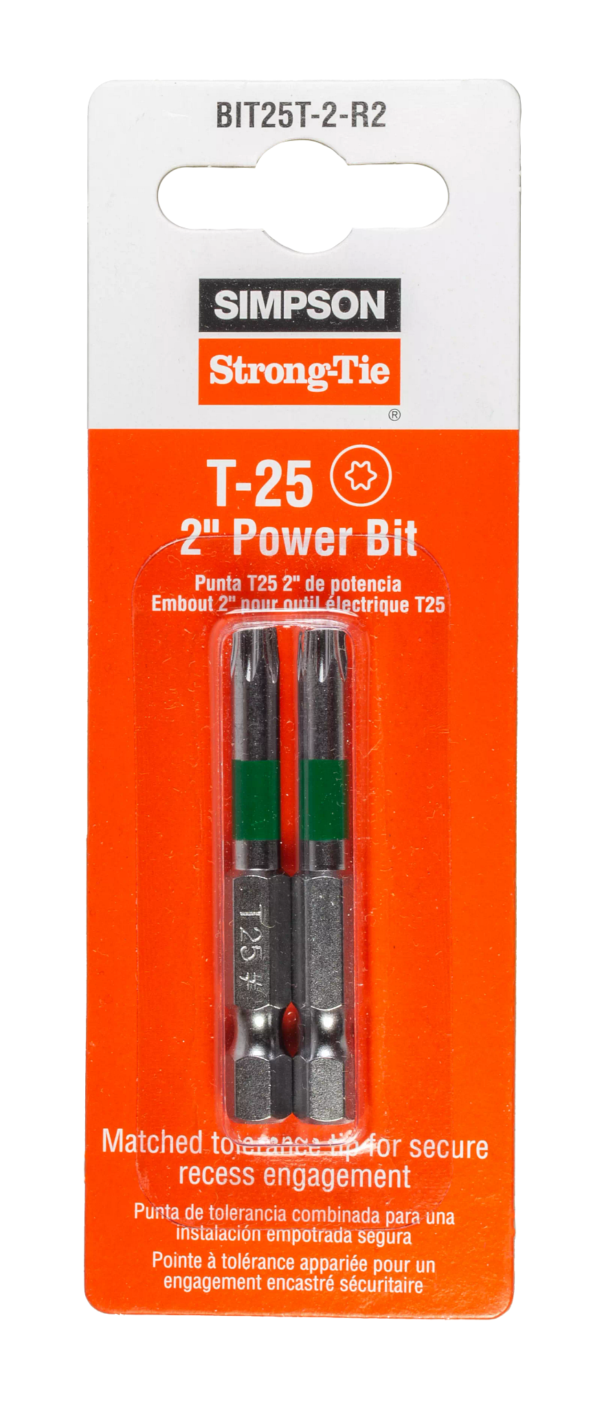 Simpson Strong-Tie BIT25T-2-R2 T25 6-Lobe-Drive 2-in. Power Bit (2-Qty) (Pack of 10)