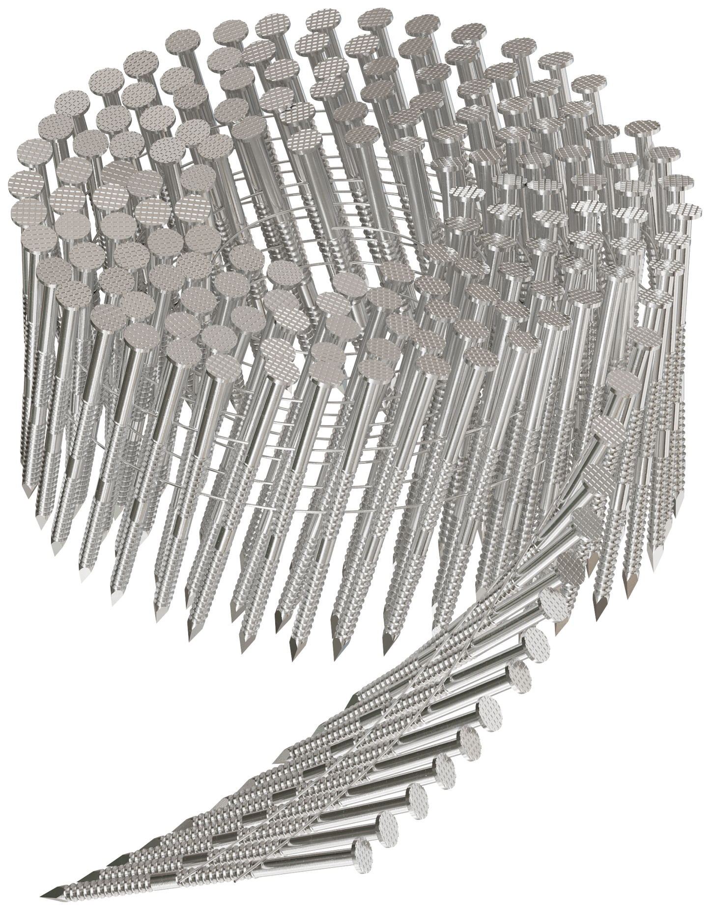 Simpson Strong-Tie S12A237PNB 15° Wire Coil, Full Round Head, Ring-Shank Decking/Framing Nail — 2-3/8 in. x .113 in. Type 304 (3600-Qty) (Pack of 90)