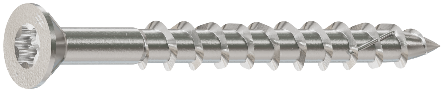 Simpson Strong-Tie T10200WP1 Deck-Drive™ DWP WOOD SS Screw — #10 x 2 in. T-25, Flat Head, Type 316 (1 lb.) (Pack of 10)