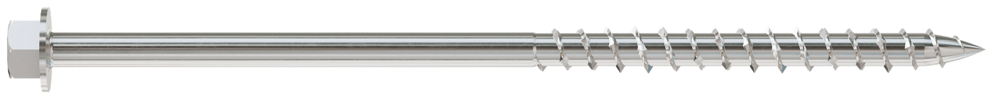 Simpson Strong-Tie SDWH19500SS-R100 Strong-Drive® SDWH™ TIMBER-HEX SS Screw — 0.185 in. x 5 in. 5/16 Hex, Type 316 (100-Qty)