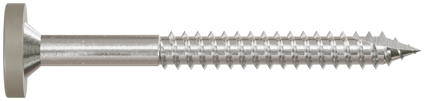 Simpson Strong-Tie T08175FS75GR Fascia Board Screw — #8 x 1-3/4 in. T-20 6-Lobe Pancake Head Type 316, Gray (75-Qty)