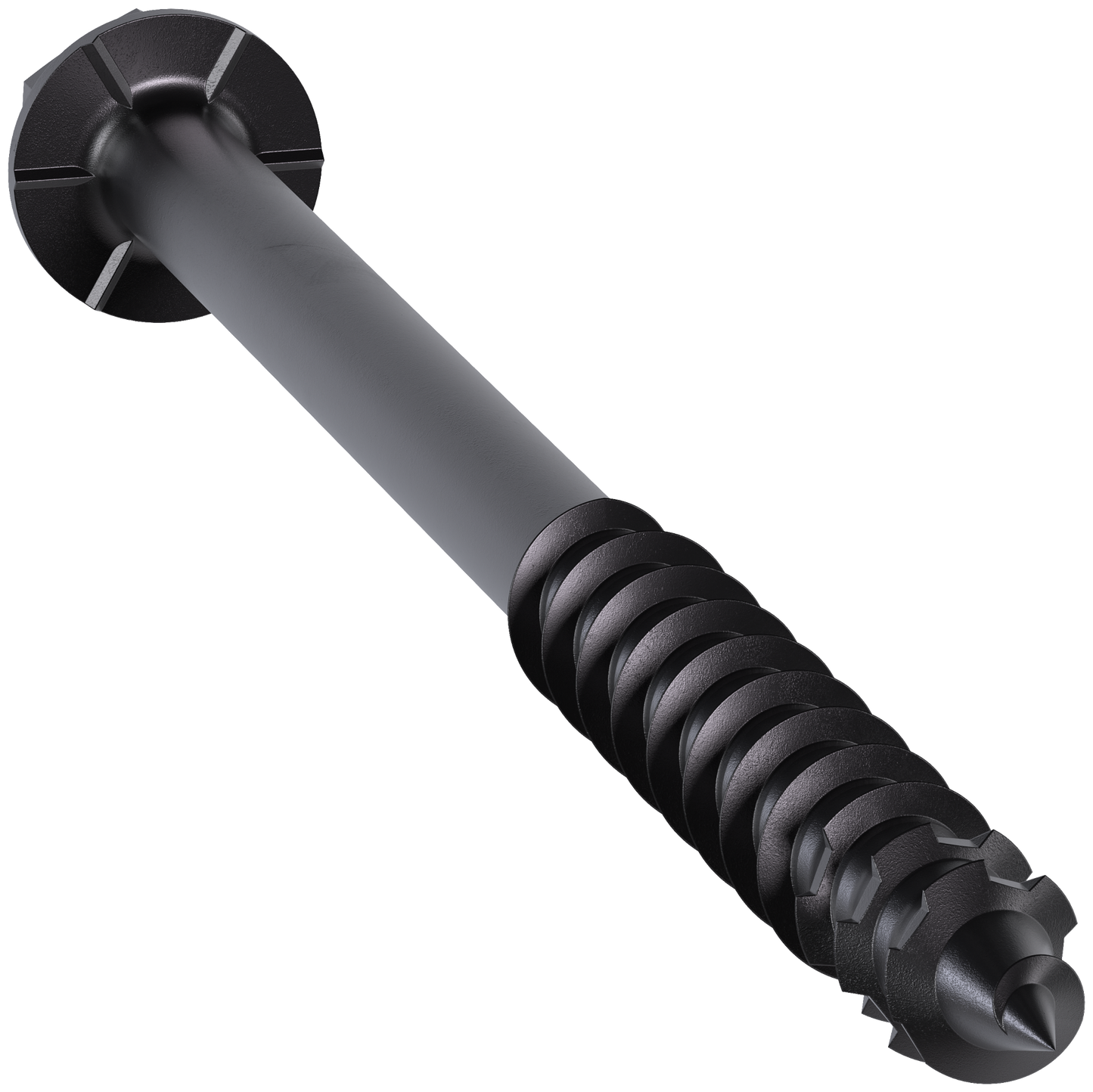 Simpson Strong-Tie TNTBL25334H Titen Turbo™ — 1/4 in. x 3-3/4 in. Hex-Head Concrete and Masonry Screw, Black (100-Qty) (Pack of 4)