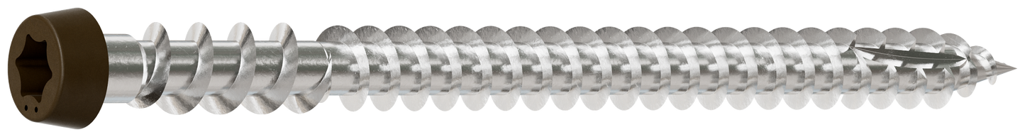 Simpson Strong-Tie DCU234P305BR01 Deck-Drive™ DCU COMPOSITE Screw — #10 x 2-3/4 in. T20, Type 305, Brown 01 (350-Qty) (Pack of 6)