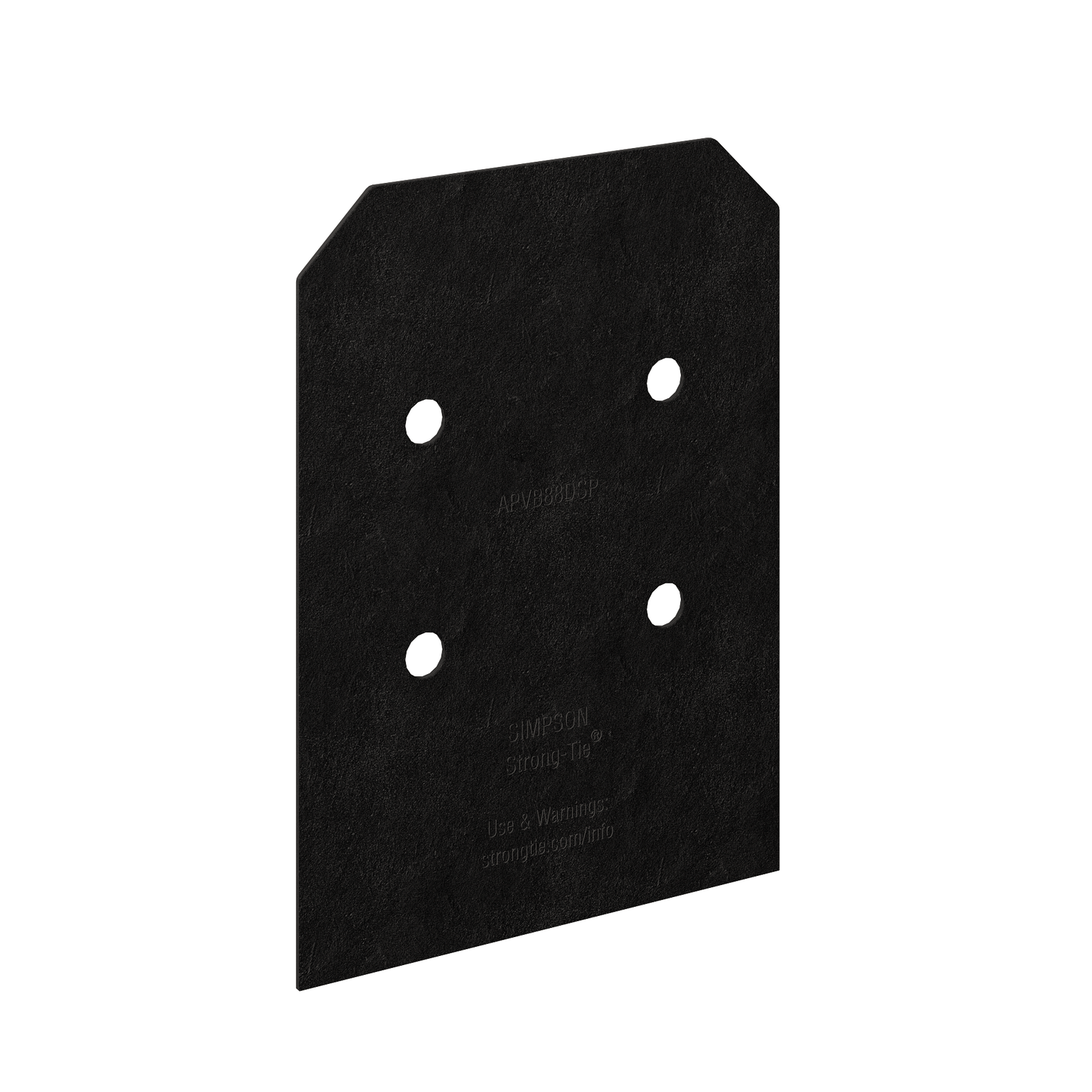 Simpson Strong-Tie APVB88DSP Outdoor Accents® Avant Collection™ ZMAX®, Black Post Base Side Plate for 8x (Qty-2)