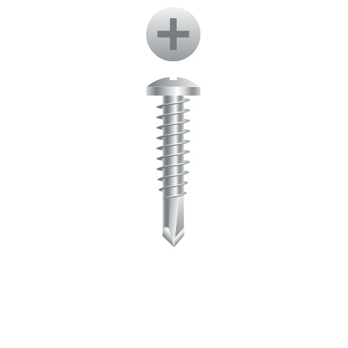 4P116 - Strong-Point 410 Stainless Steel Phillips Pan Head, Passivated & Waxed, 10-16 x 2, #3 Point, Box of 2,000