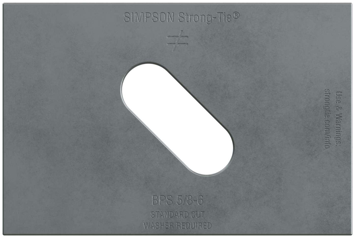 Simpson Strong-Tie BPS 5/8-6 BPS 3 in. x 4-1/2 in. Slotted Bearing Plate with 5/8 in. Bolt Dia. (Pack of 1000)