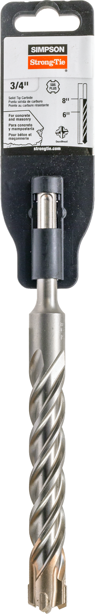 Simpson Strong-Tie MDPL07508Q 3/4 in. x 8 in. SDS-plus® Quad-Head Shank Drill Bit