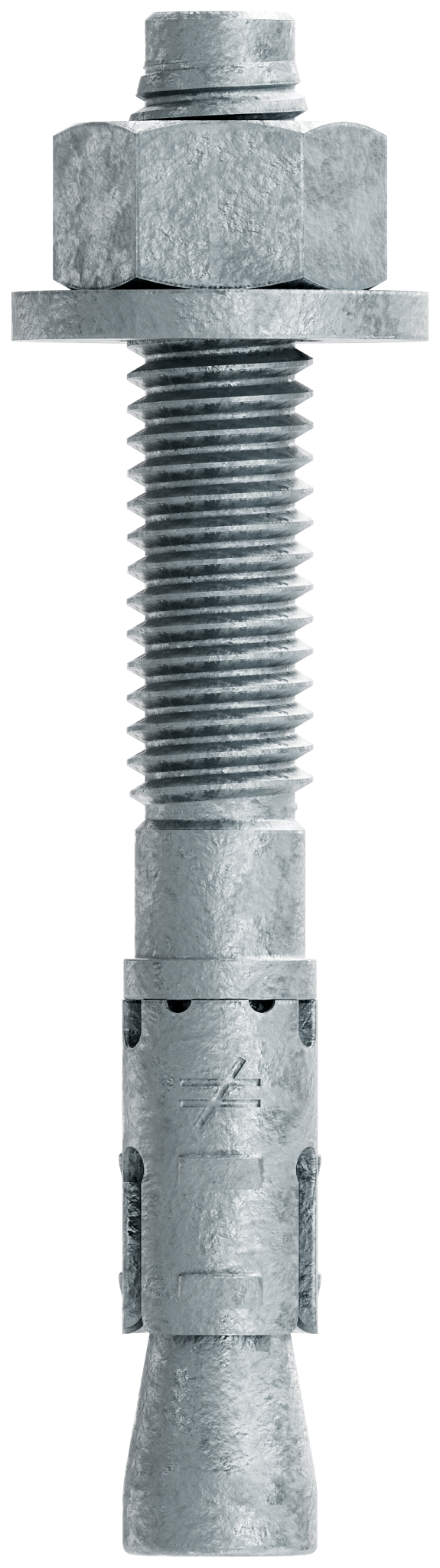 Simpson Strong-Tie STB2-37300MGF50 Strong-Bolt® 2 — 3/8 in. x 3 in. Mechanically Galvanized Wedge Anchor, Fully Assembled (50-Qty) (Pack of 4)