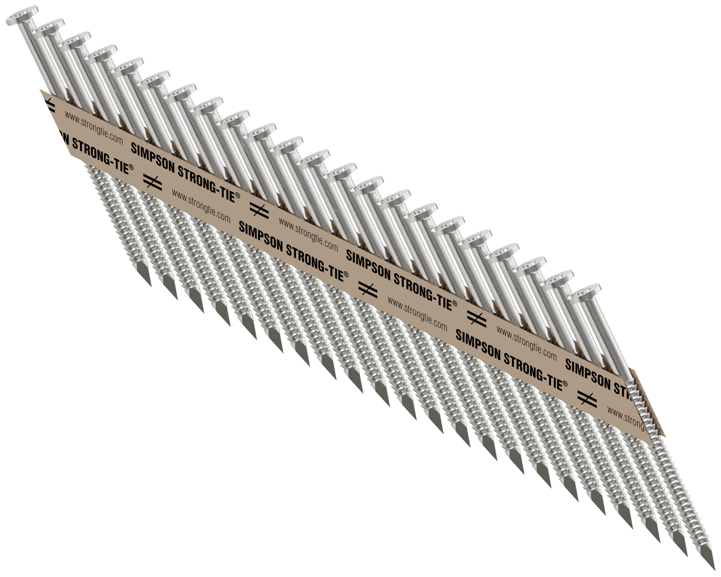 Simpson Strong-Tie T10A250MCN Strong-Drive® 33° SCNR™ RING-SHANK CONNECTOR Nail — 2-1/2 in. x .131 in. Type 316 (1000-Qty) (Pack of 4)