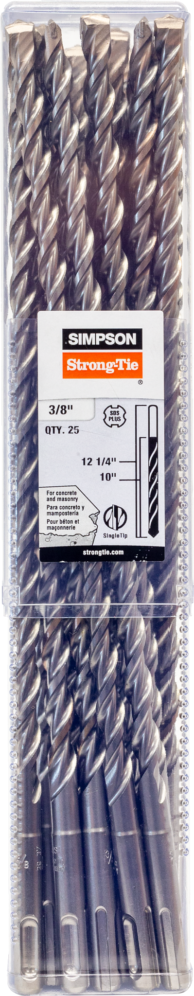 Simpson Strong-Tie MDPL03712-R25 3/8 in. x 12-1/4 in. SDS-plus® Shank Drill Bit (25-Qty)