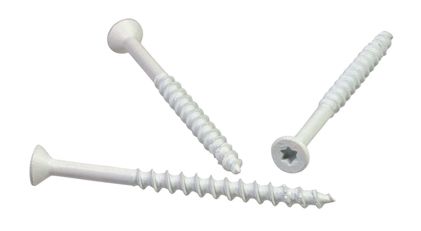 Simpson Strong-Tie TNTW18234TFC25 Titen Turbo™ — 3/16 in. x 2-3/4 in. 6-Lobe Flat-Head Concrete and Masonry Screw, White (25-Qty) (Pack of 1440)