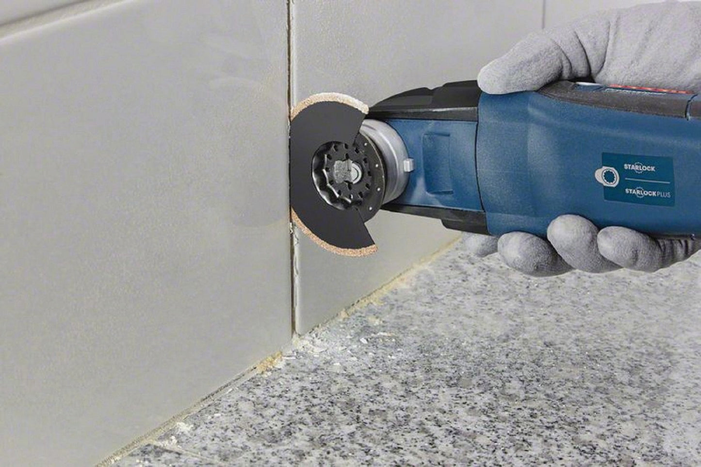 BOSCH OSL312CG 3-1/2 In. x 1/8 In. Starlock® Oscillating Multi Tool kerf Carbide Grit/Grout Grinding Blade