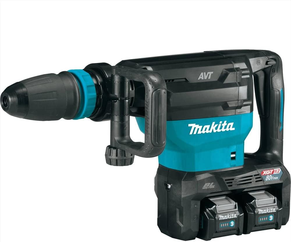 Makita GMH02PM 80V max (40V max X2) XGT® Brushless 28 lb. SDS-MAX AVT® Demolition Hammer Kit, AWS® Capable (4.0Ah)