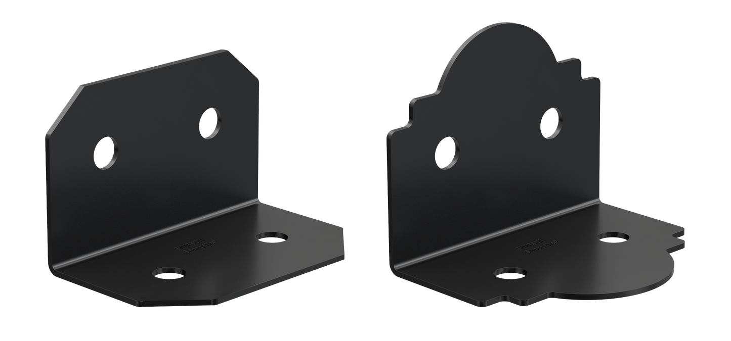 Simpson Strong-Tie APVA6 Outdoor Accents® Avant Collection™ ZMAX®, Black Powder-Coated 90° Angle for 6x