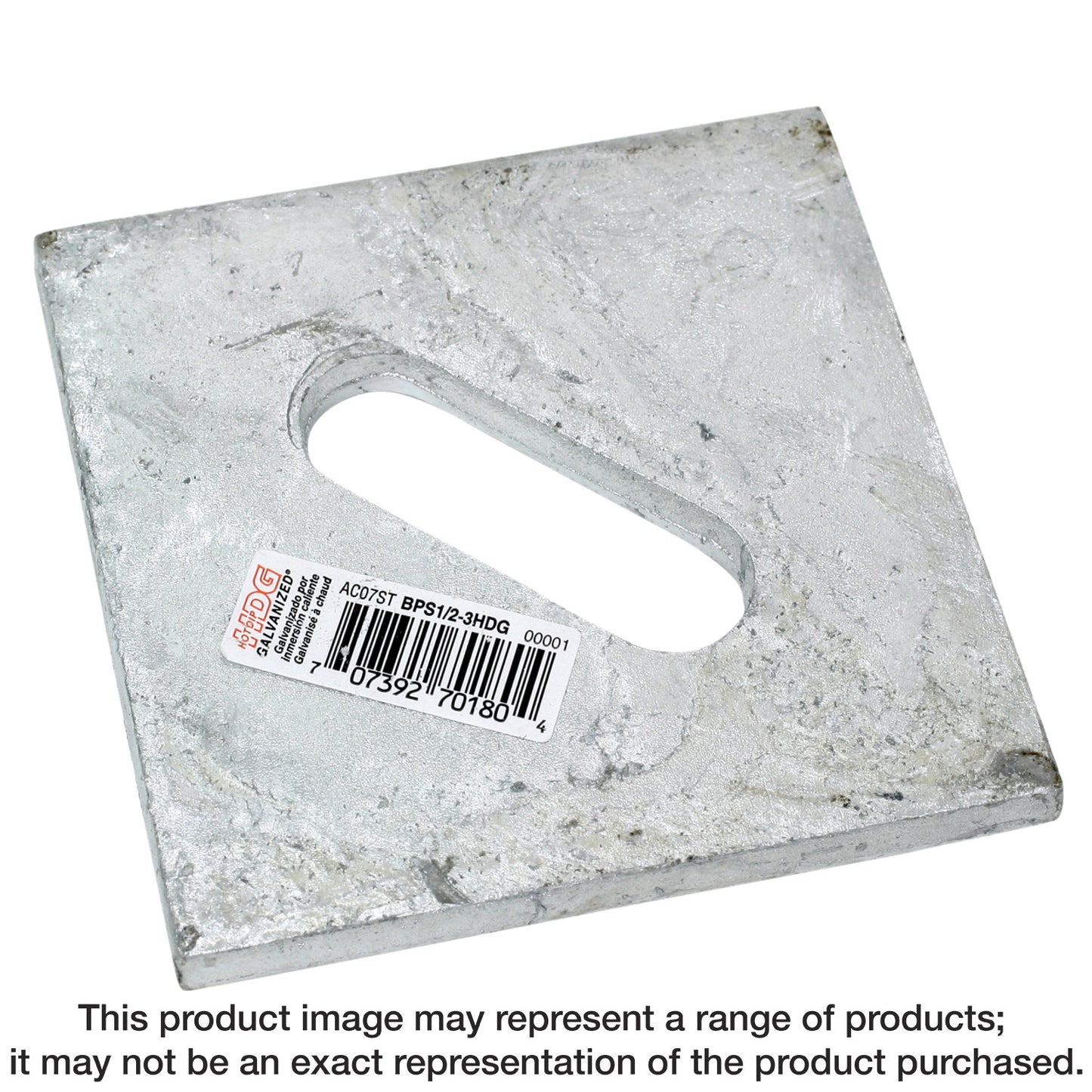 Simpson Strong-Tie BPS 1/2-3HDG BPS 3 in. x 3 in. HDG Slotted Bearing Plate with 1/2 in. Bolt Dia. (Pack of 2000)