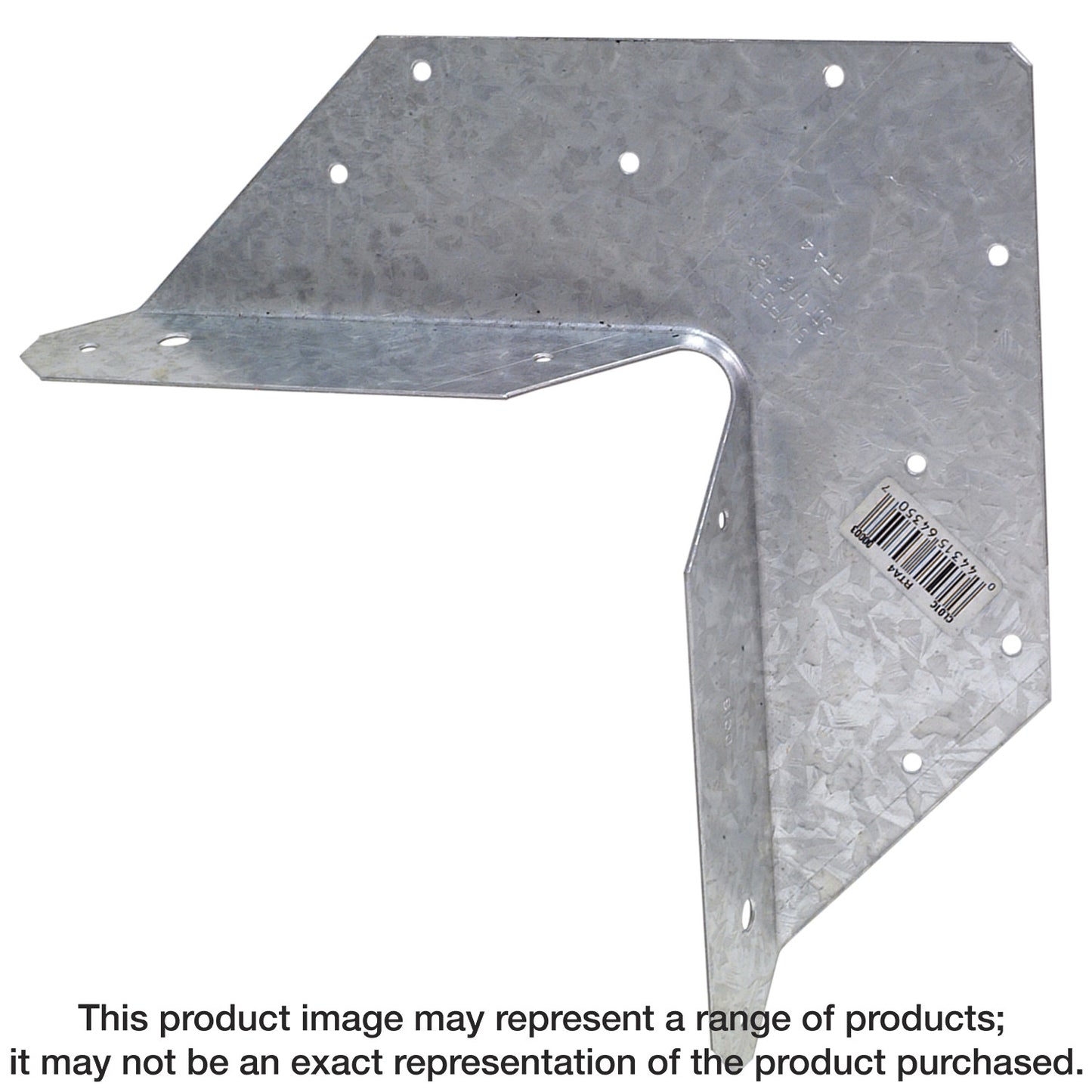 Simpson Strong-Tie RTA4 RTA 18-Gauge Galvanized Rigid Tie® Angle for 4x Joist/Post