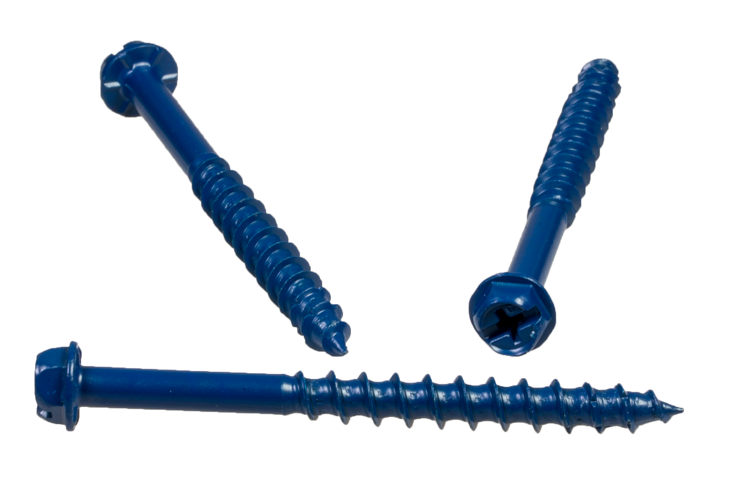 Simpson Strong-Tie TNT25234HR200 Titen Turbo™ — 1/4 in. x 2-3/4 in. Hex-Head Concrete and Masonry Screw, Blue (200-Qty) (Pack of 405)