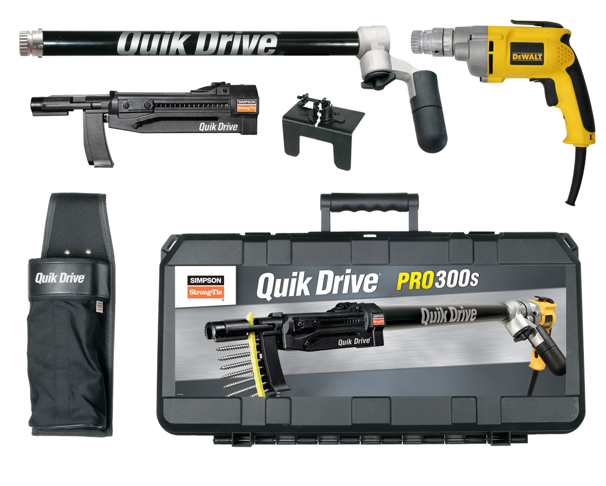 Simpson Strong-Tie PRO300SD25K Quik Drive® PRO300SG2 Decking System w/ DeWalt® 2500 RPM Screwdriver Motor