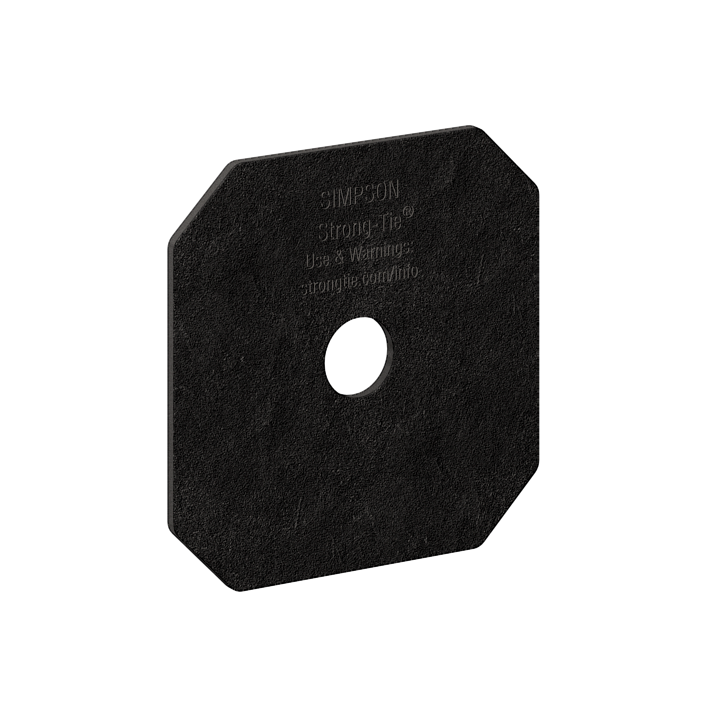 Simpson Strong-Tie APVDW56 Outdoor Accents® Avant Collection™ Z-MAX®, Black Powder-Coated Decorative Washer