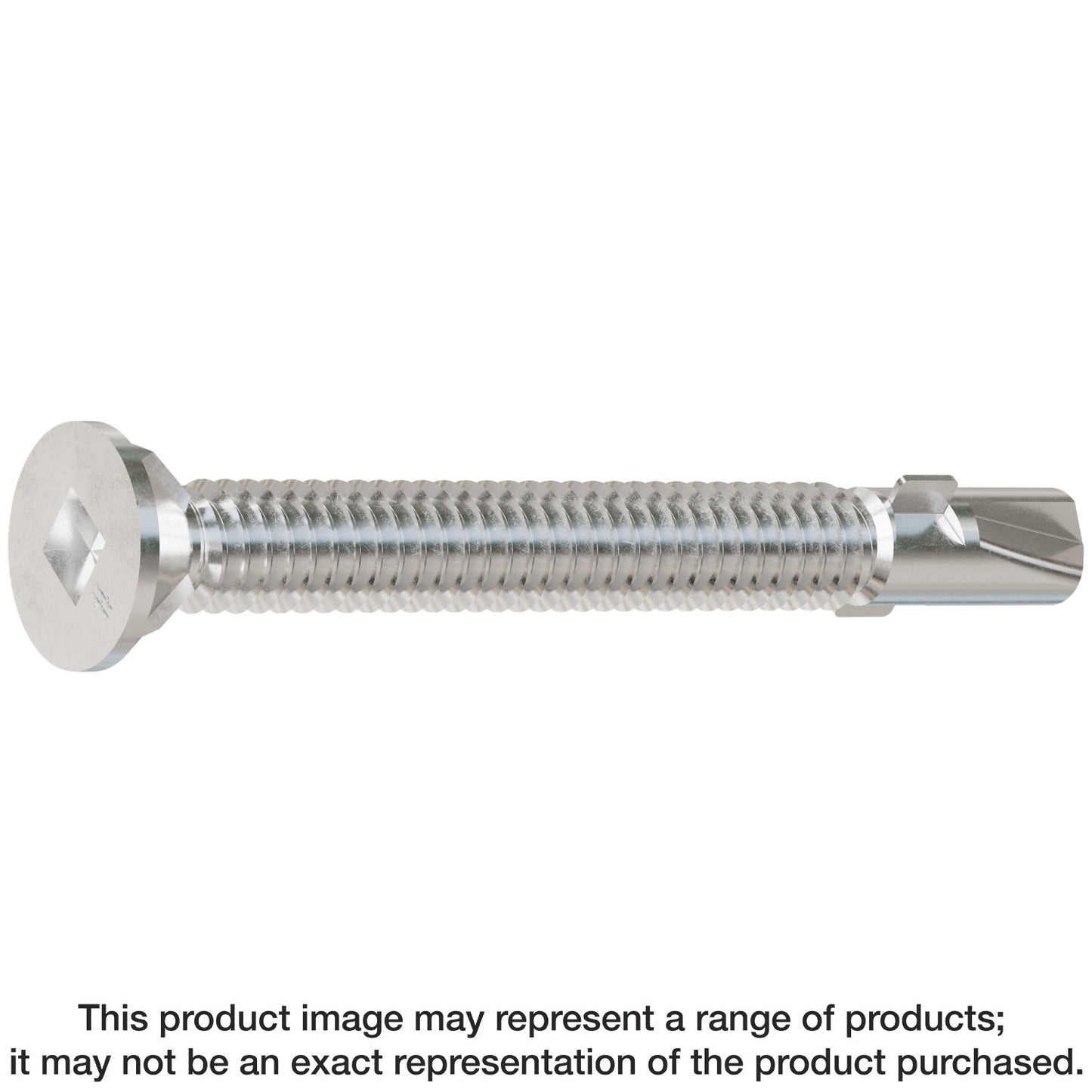 Simpson Strong-Tie F12C250FDB Self-Drilling Flat-Head Screw with Wings — #12 x 2-1/2 in. #3 Square Type 410 (1800-Qty) (Pack of 64)