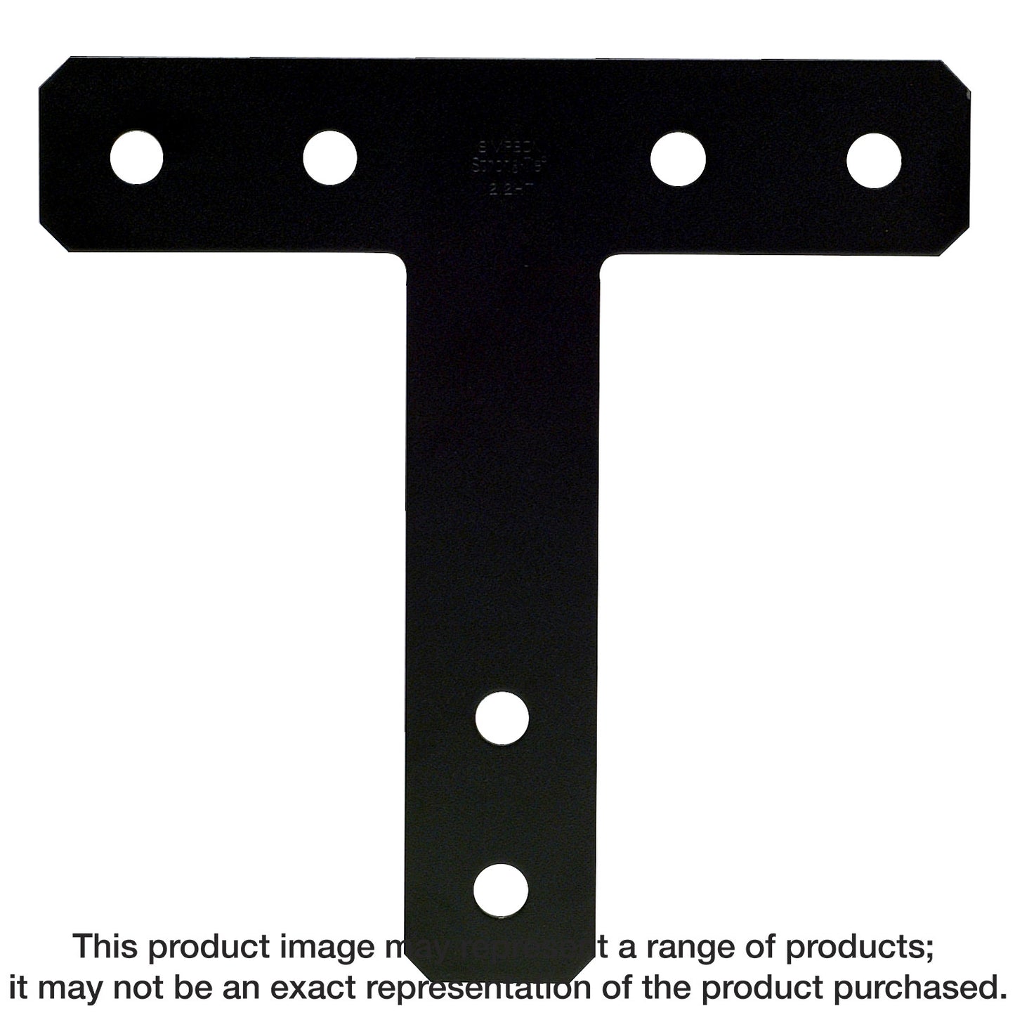 Simpson Strong-Tie 1212HTPC HTPC 12 in. x 12 in. 7-Gauge Black Powder-Coated Ornamental T Strap (Pack of 5)