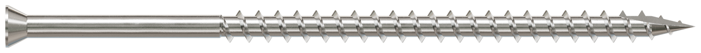 Simpson Strong-Tie S09400FB1 Trim-Head Screw, Square Drive — #9 x 4 in. #2 SQ, Type 305 (1 lb.)