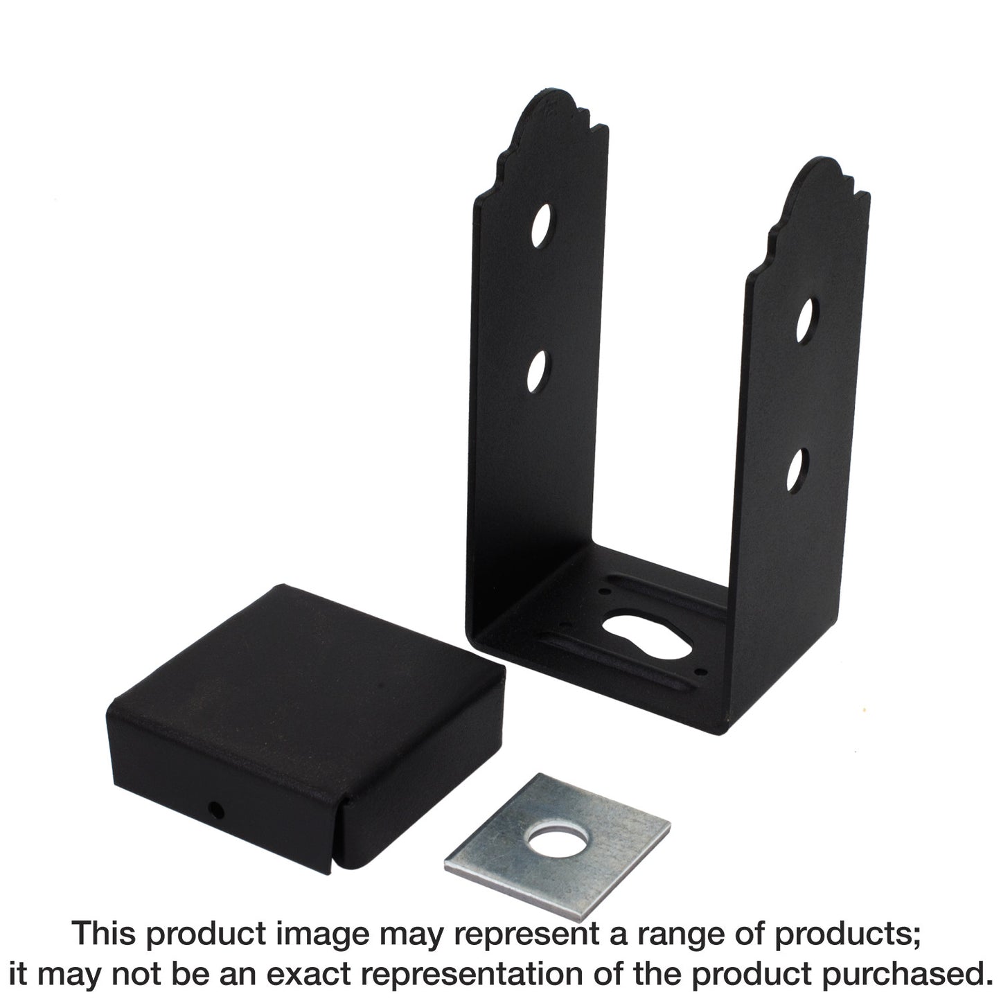 Simpson Strong-Tie APB44 Outdoor Accents® Mission Collection® ZMAX®, Black Powder-Coated Post Base for 4x4 (Pack of 8)