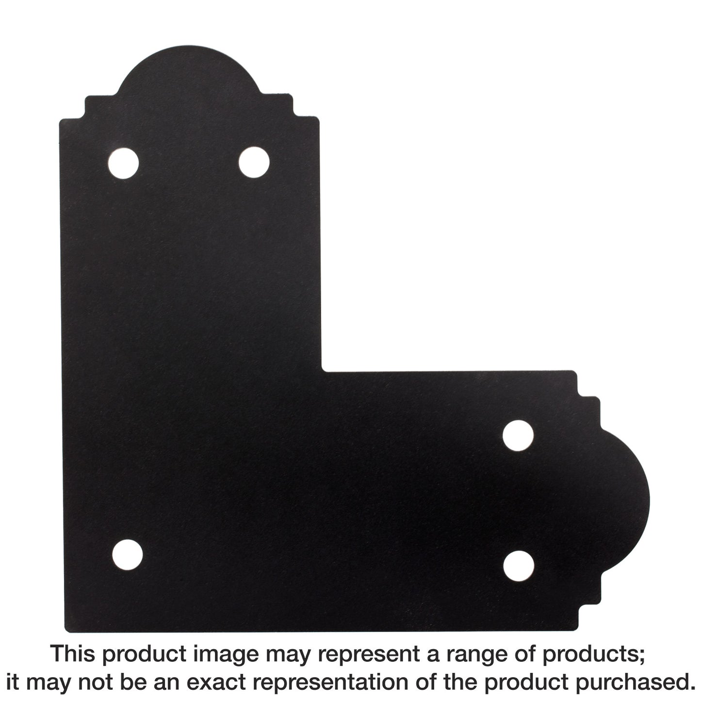 Simpson Strong-Tie APL4 Outdoor Accents® Mission Collection® ZMAX®, Black Powder-Coated L Strap for 4x4