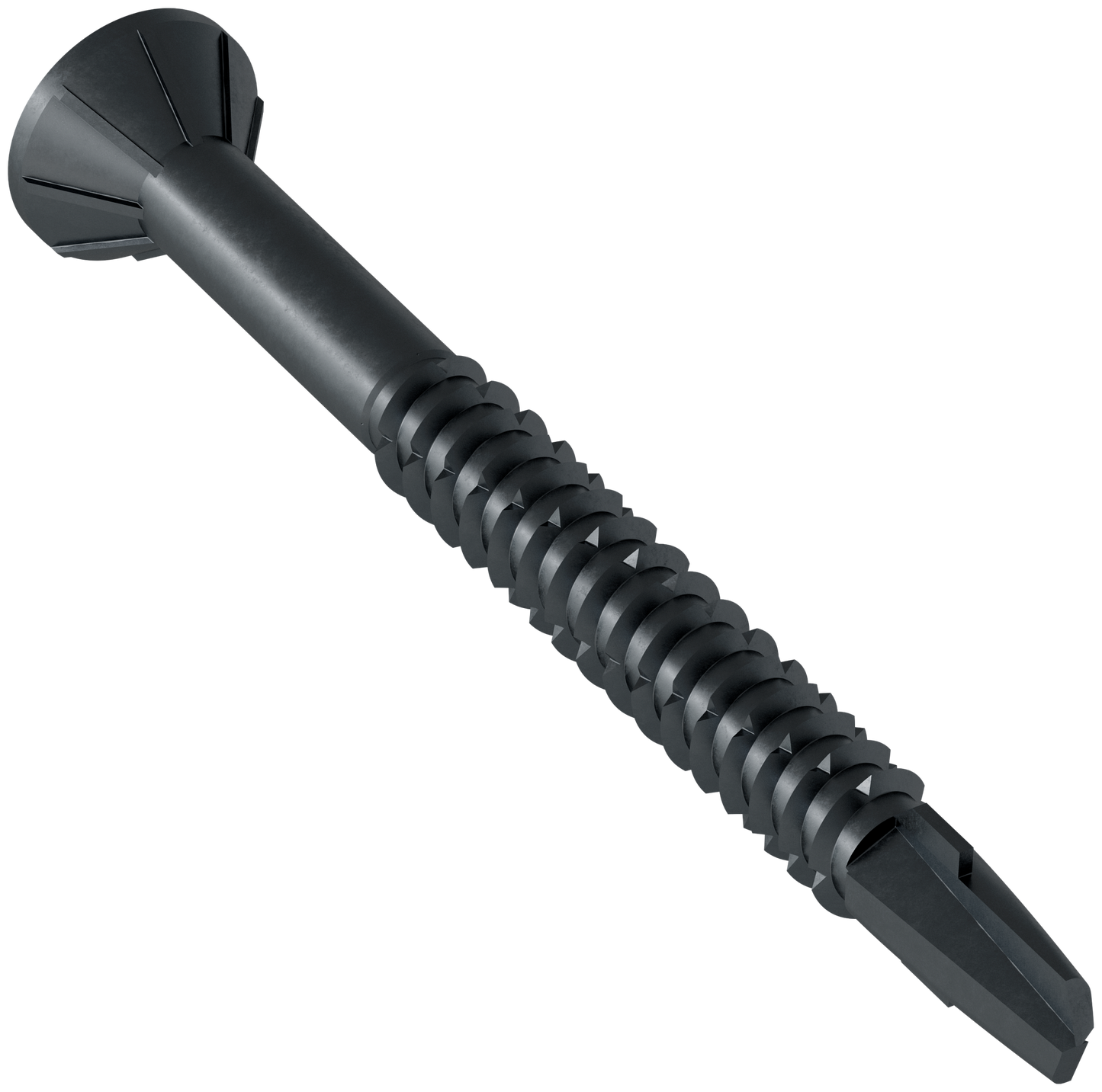 Simpson Strong-Tie TBP1260S Strong-Drive® TB WOOD-TO-STEEL Screw (Collated) — #12 x 2-3/8 in. Black Phos. (1000-Qty)