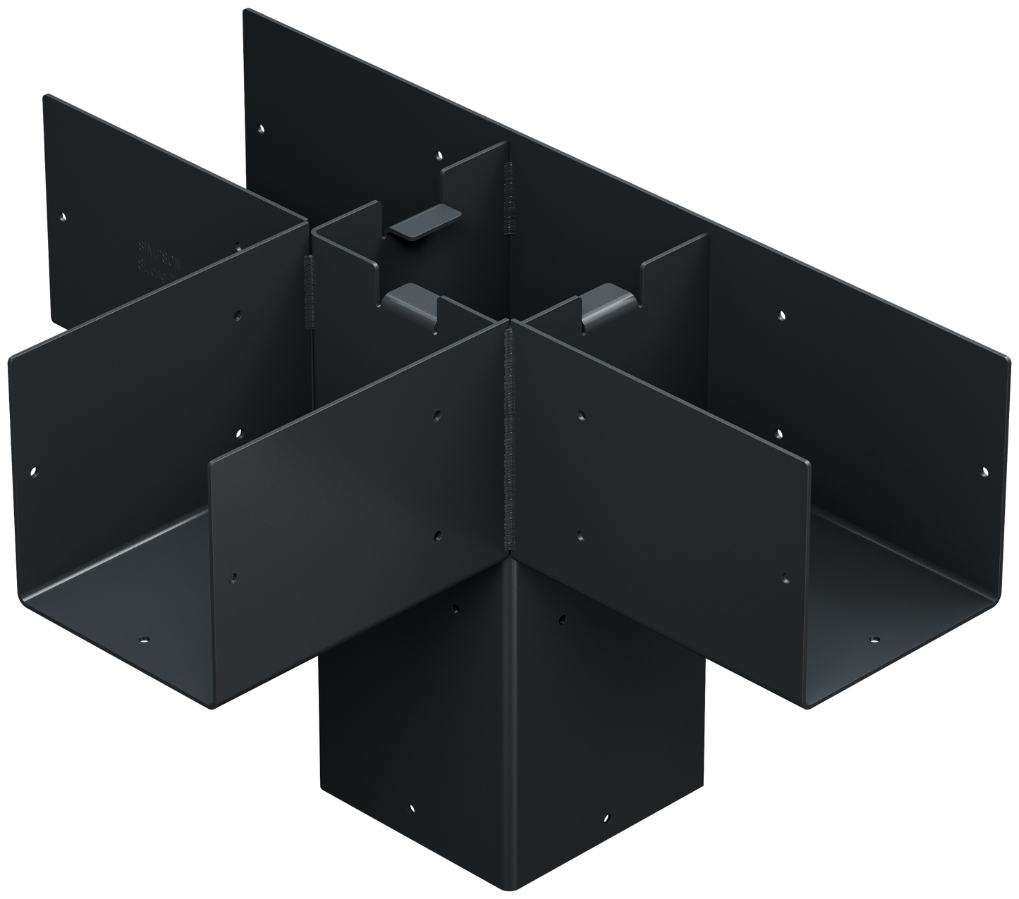 Simpson Strong-Tie SAGE-T66-KT1 Outdoor Accents® Sage System™ Black Powder-Coated Middle-T Connector for 6x6 with Screws
