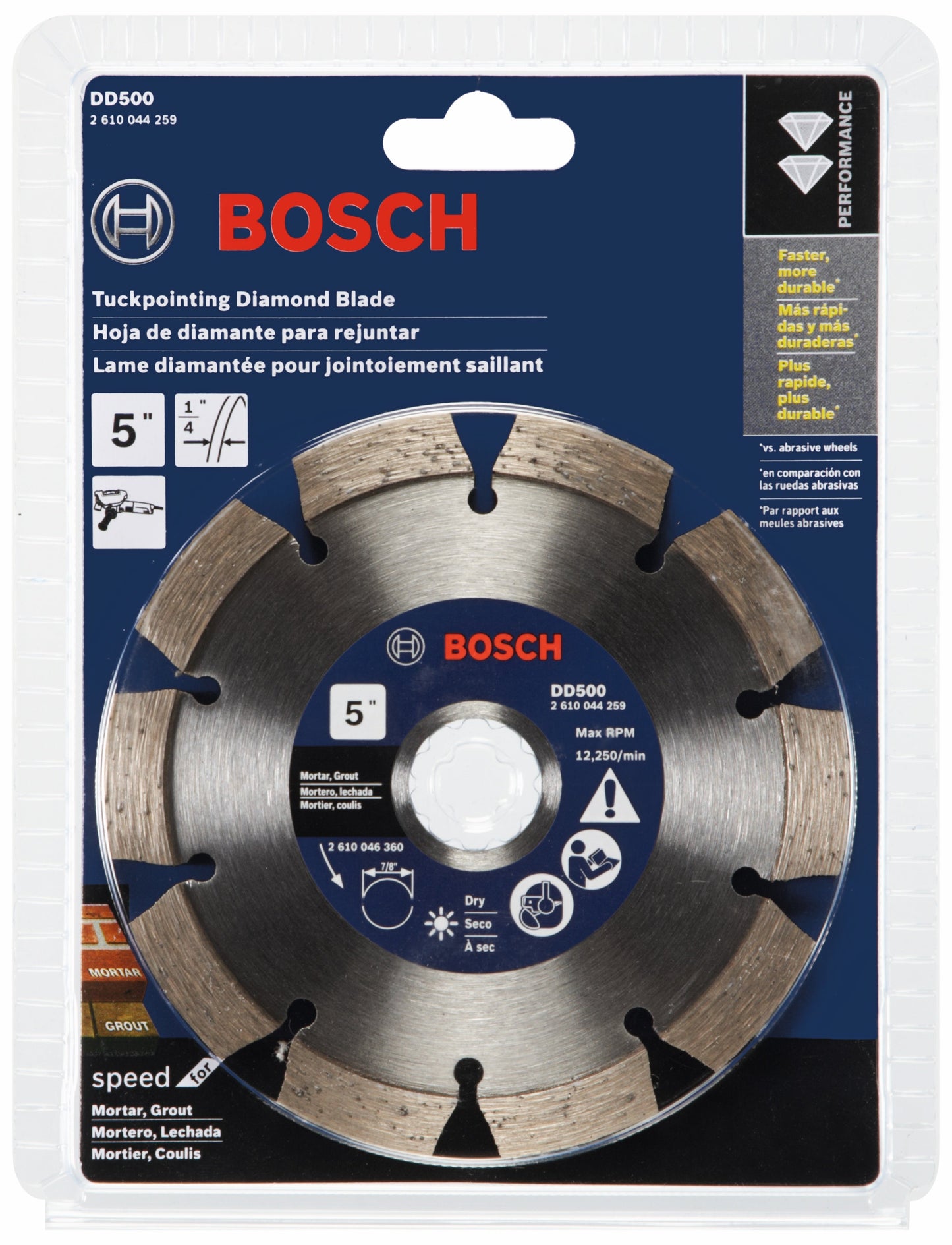 BOSCH DD500 5 In. Premium Segmented Tuckpointing Blade