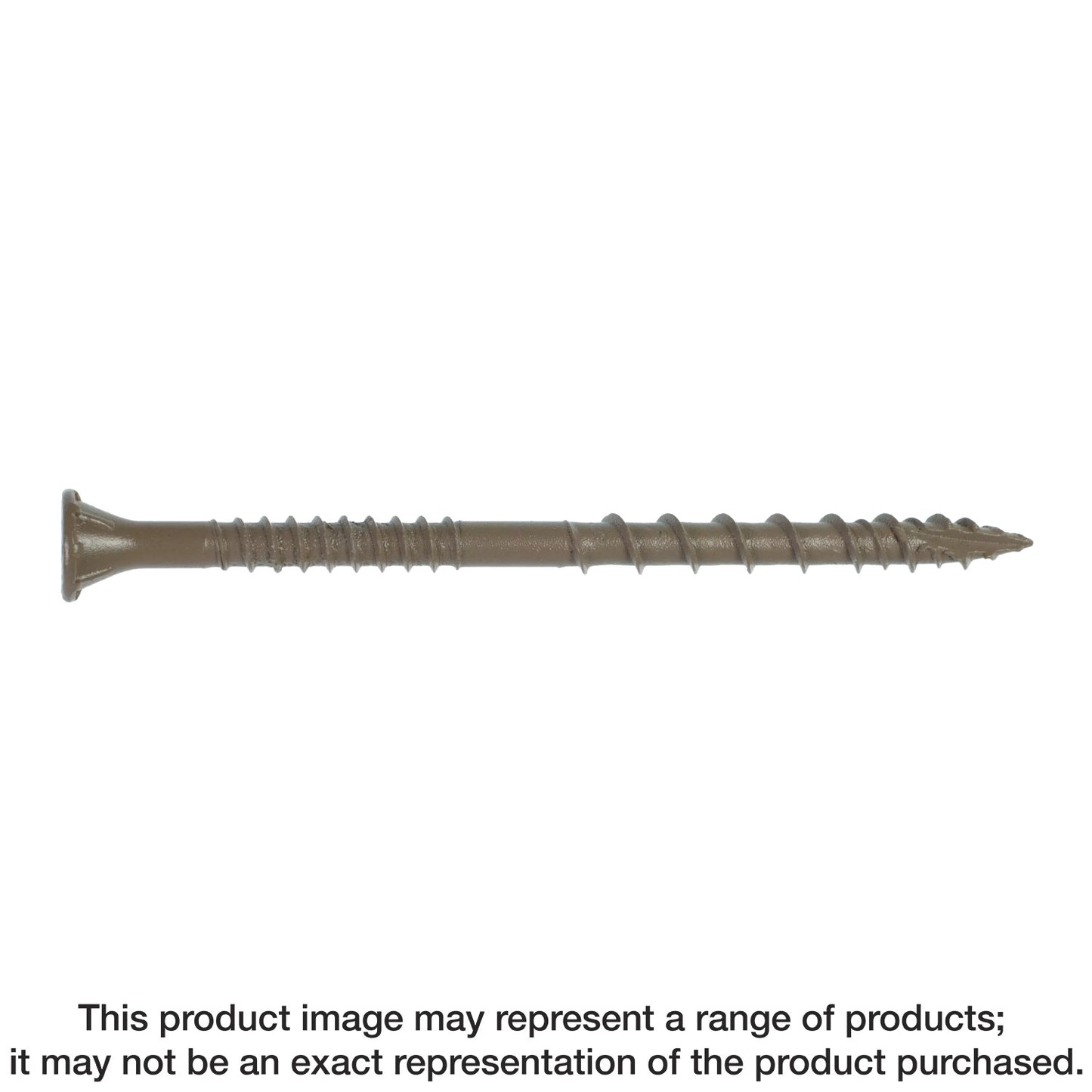 Simpson Strong-Tie DSVT3R350 Deck-Drive™ DSV WOOD Screw — #10 x 3 in. T-25, Flat Head, Quik Guard®, Tan (350-Qty) (Pack of 6)