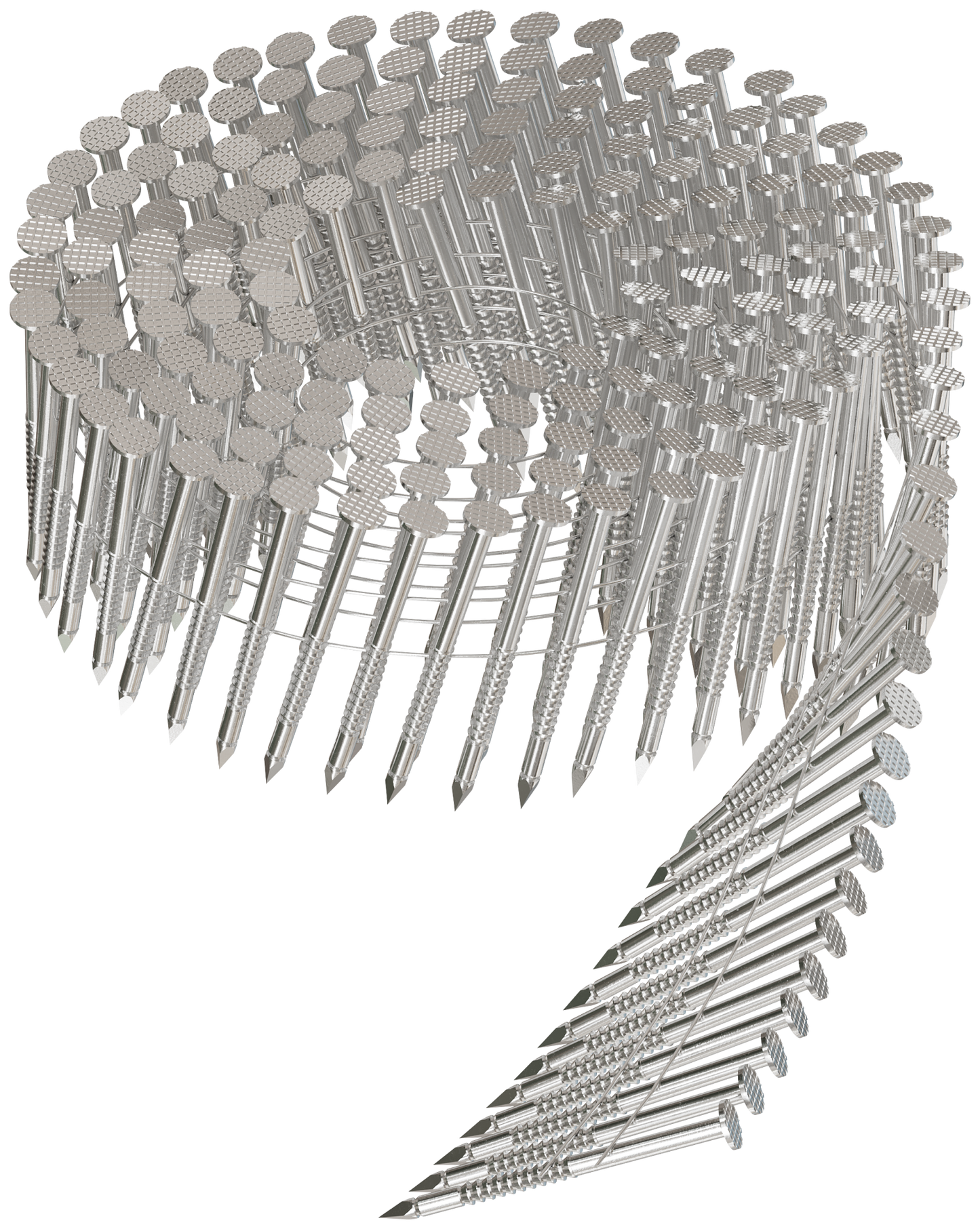 Simpson Strong-Tie S12A175PNB 15° Wire Coil, Full Round Head, Ring-Shank Decking/Framing Nail — 1-3/4 in. x .099 in. Type 304 (3600-Qty)