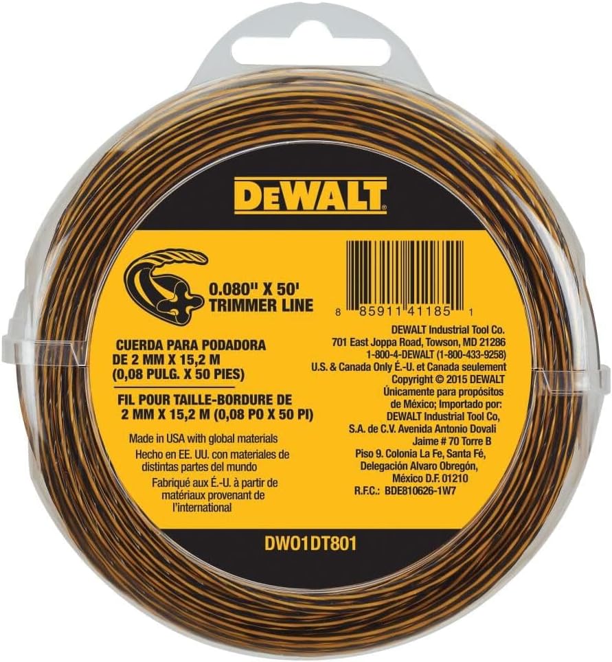 DeWalt DW01DT801 Trimmer Line 0.080 In. x 50 Ft.