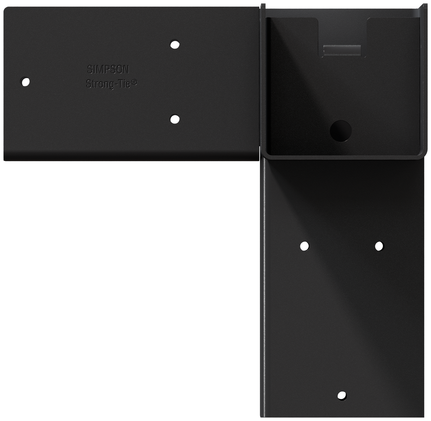 Simpson Strong-Tie SAGE-C44-KT2 Outdoor Accents® Sage System™ Black Powder-Coated Corner Connector for 4x4 with Screws (2-Qty) (Pack of 64)