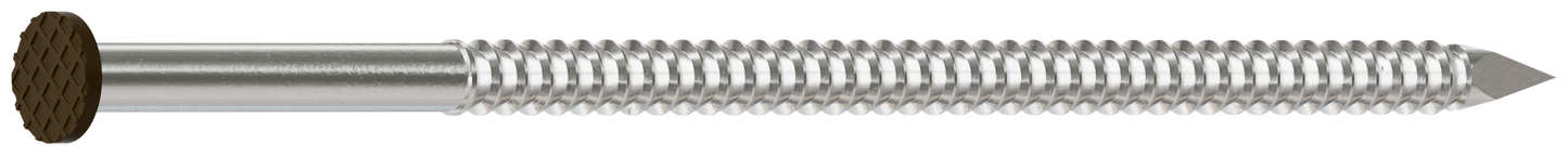 Simpson Strong-Tie S10SNDB1 Painted Siding Nail — 3 in. x .113 in. Type 304 Stainless Steel, Dark Brown (1 lb.)