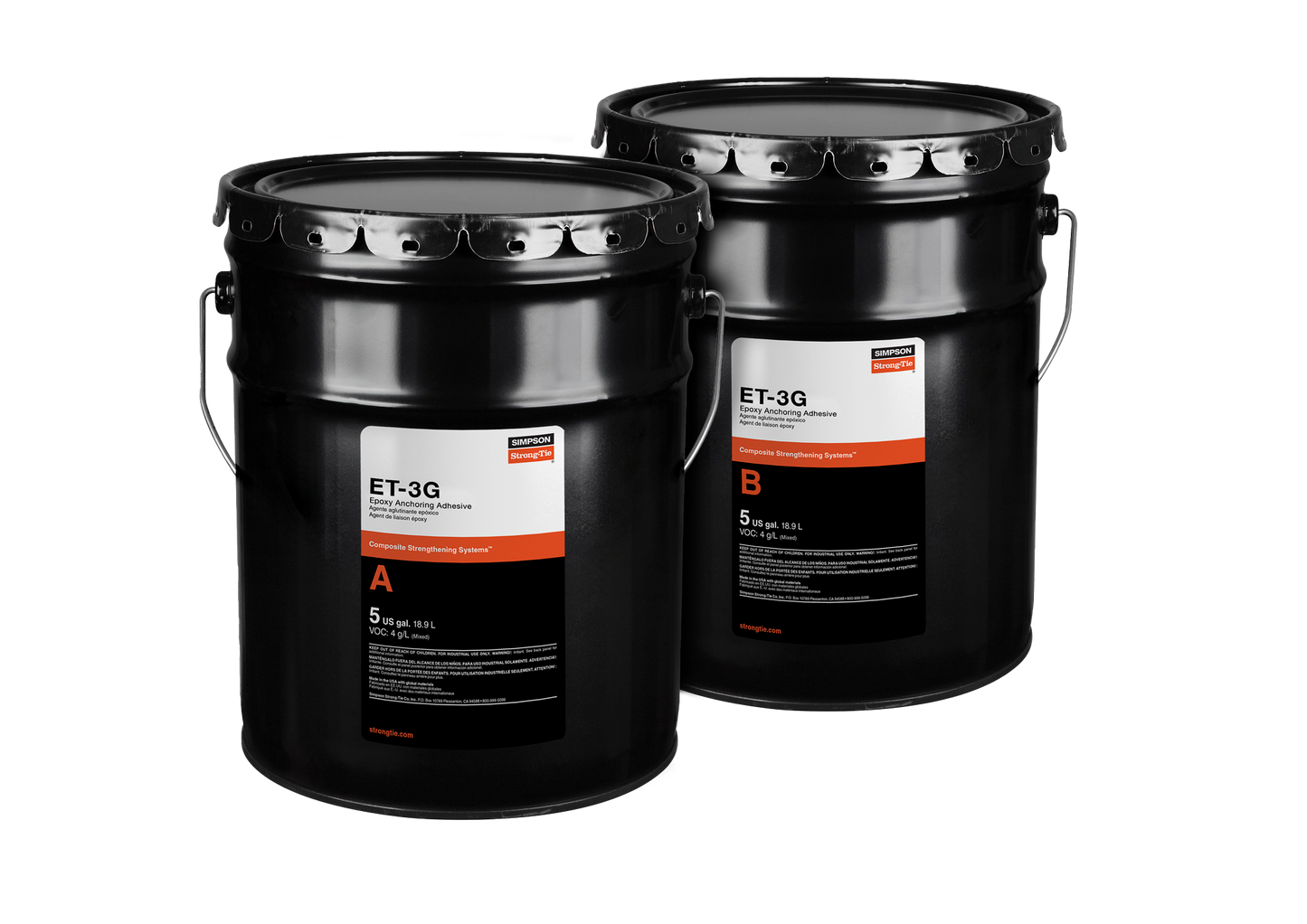 Simpson Strong-Tie ET3G10KT ET-3G™ 10 gal. Epoxy Adhesive Kit
