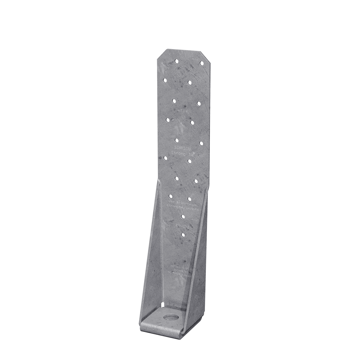 Simpson Strong-Tie HTT4HDG HTT 12-3/8-in. Hot-Dip Galvanized Heavy Tension Tie for 5/8-in. Anchor (Pack of 10)