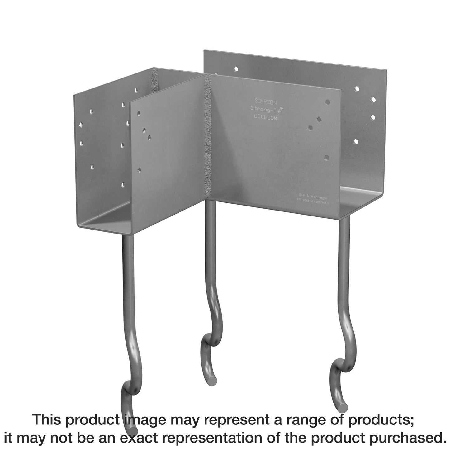 Simpson Strong-Tie ECCLQM5.50G-KT ECCLQM™ 5-1/2 in. L-Shape End Column Cap for Masonry w/ SDS Screws