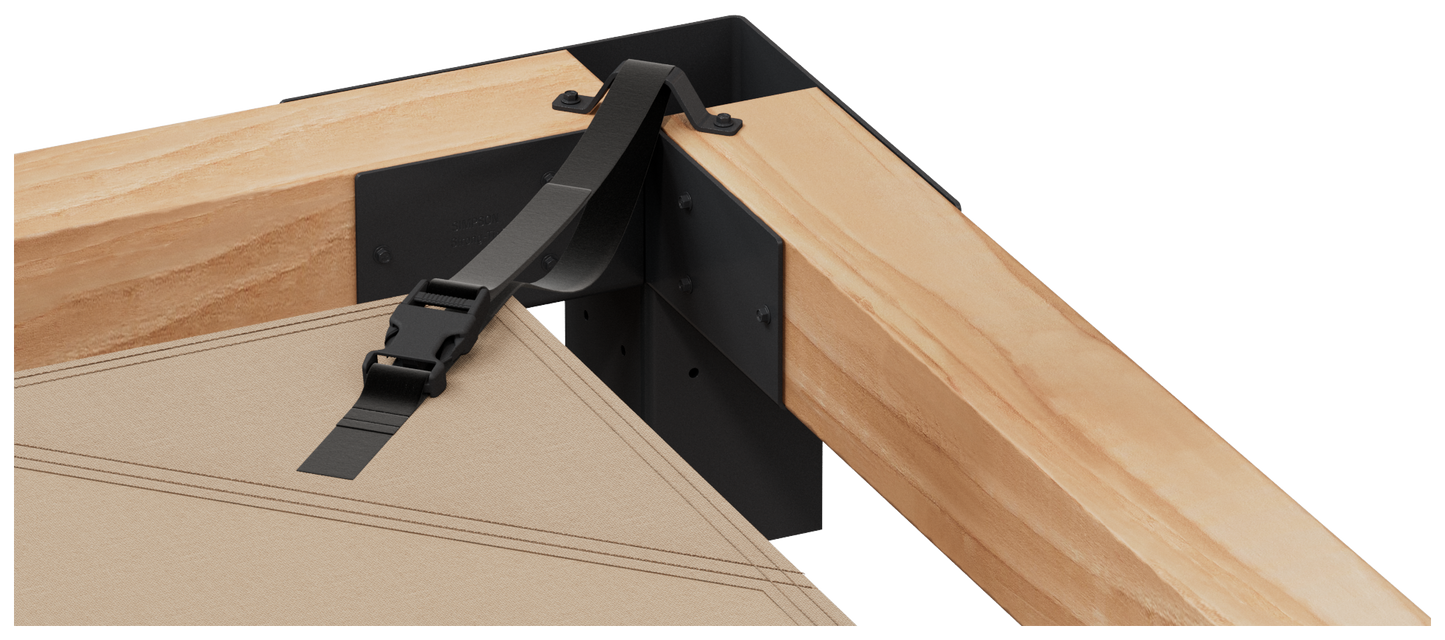 Simpson Strong-Tie B-SAGET8X8(4X) Sage System™ DIY 8x8 Pergola Bundle with 8x8 Sunshade, Tan