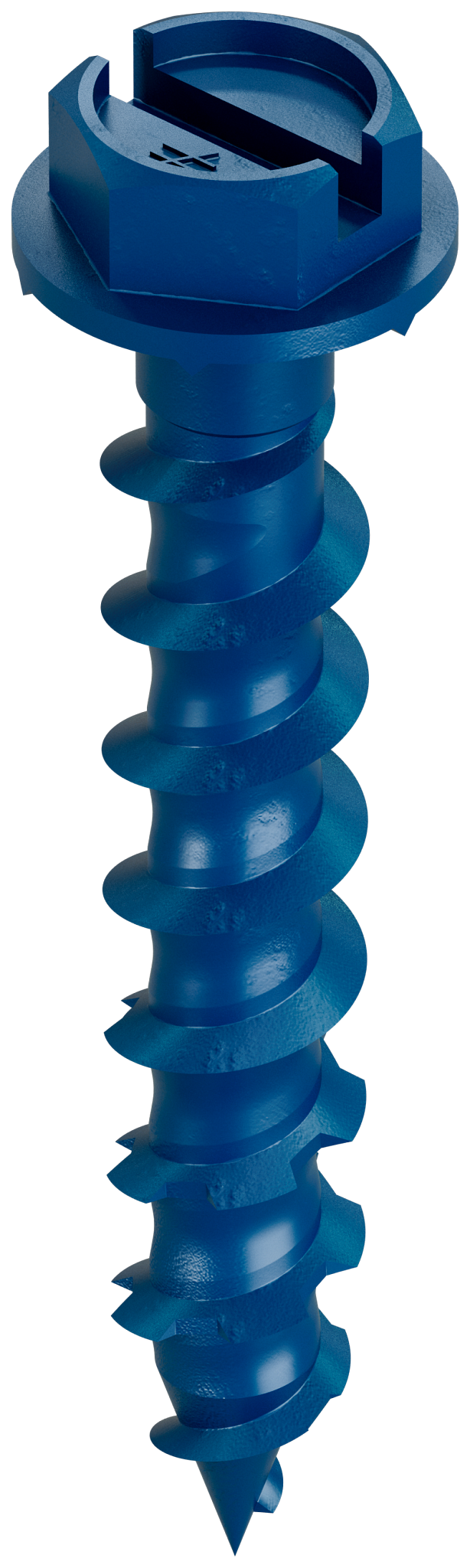 Simpson Strong-Tie TNT18114HC25 Titen Turbo™ — 3/16 in. x 1-1/4 in. Hex-Head Concrete and Masonry Screw, Blue (25-Qty) (Pack of 5)
