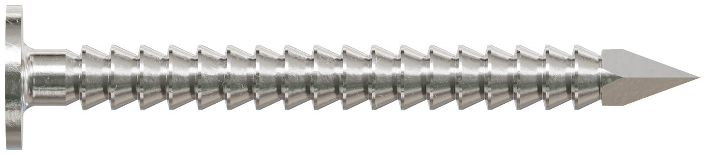 Simpson Strong-Tie S2HACN1 Common Nail, Annular Ring Shank — 1-in. x .083-in. Type 304 Stainless Steel (1 lb.) (Pack of 800)