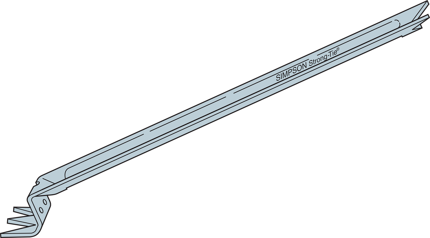Simpson Strong-Tie NCA2X8-16 NCA 20-Gauge Galvanized Nailless Bridging for 2x8 and 2x14