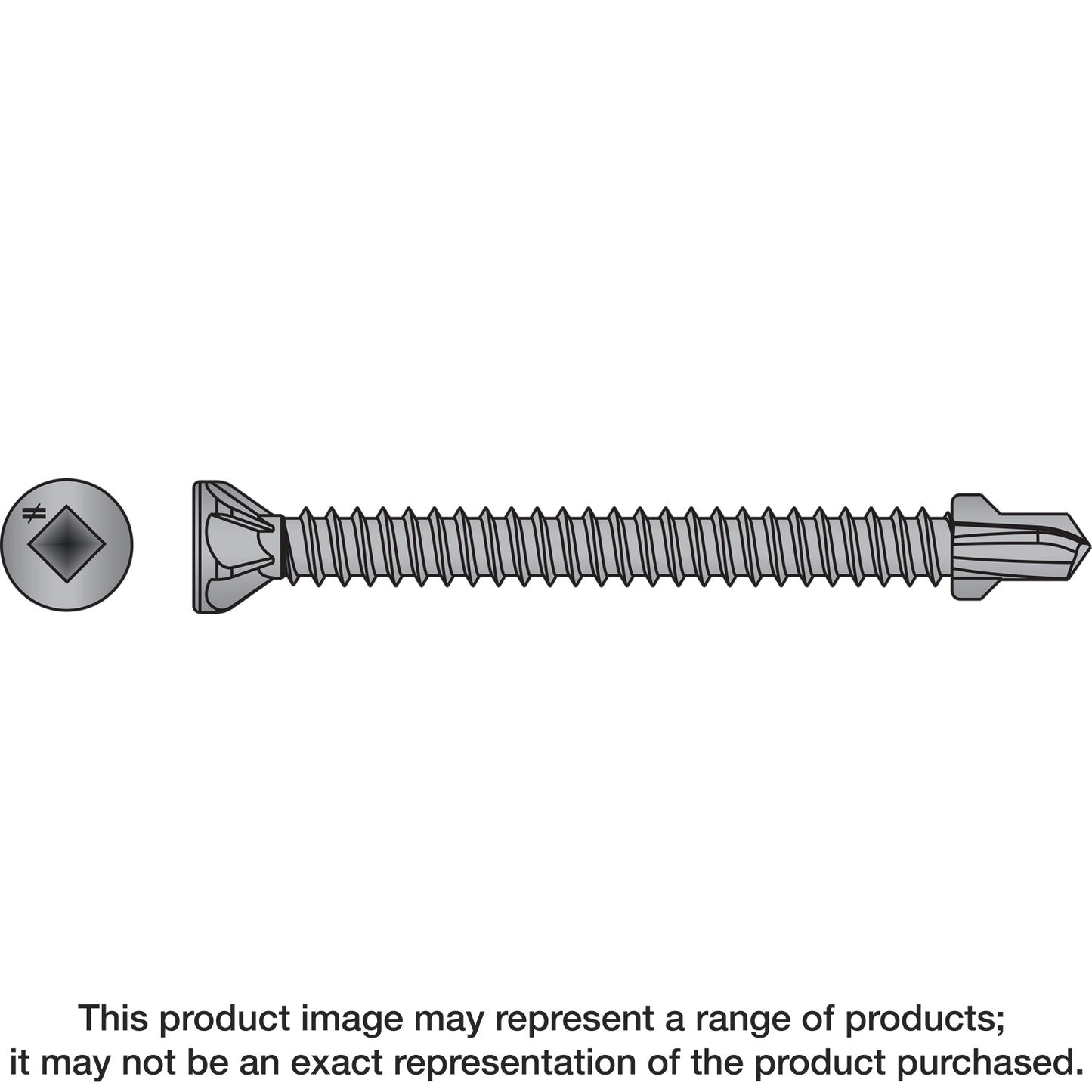 Simpson Strong-Tie CBSDQ214S CBSDQ Sheathing-to-CFS Screw (Collated) — #10 x 2-1/4 in. #2 Square Undersized (1000-Qty)
