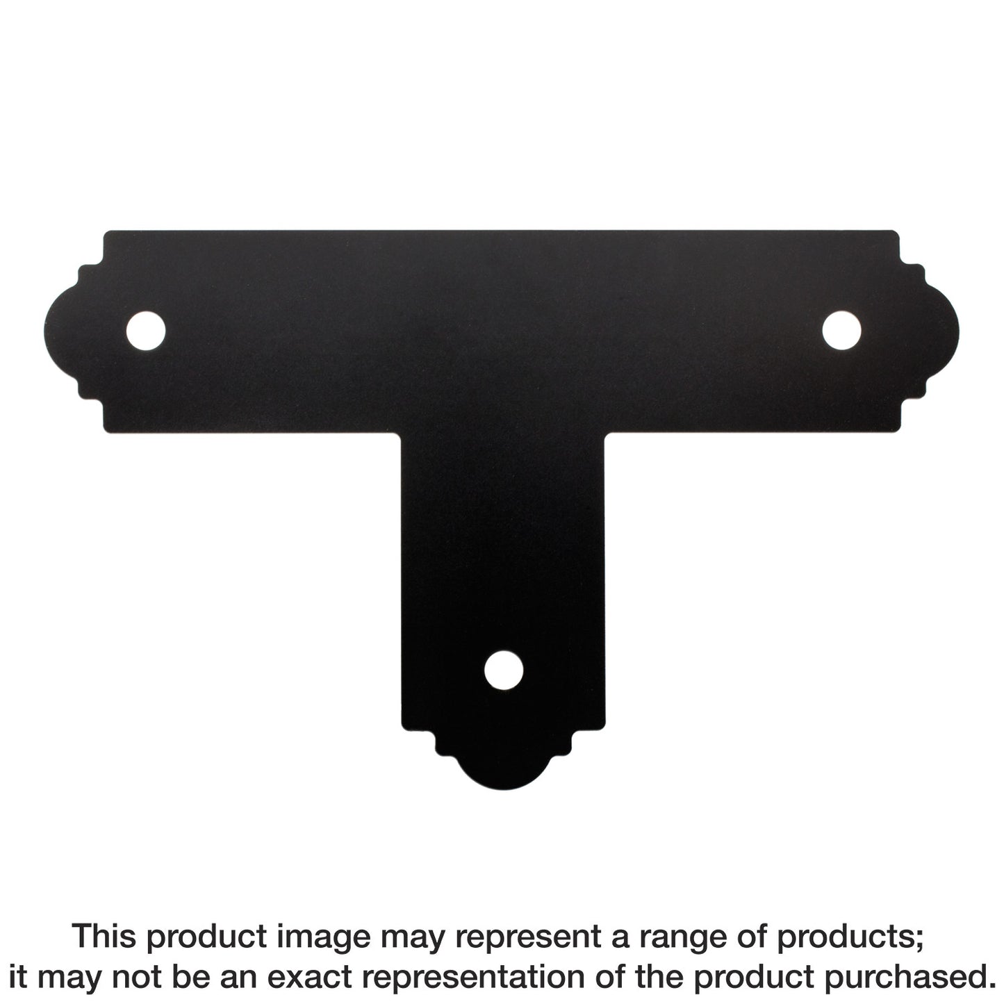 Simpson Strong-Tie APT6 Outdoor Accents® Mission Collection® ZMAX®, Black Powder-Coated T Strap for 6x6