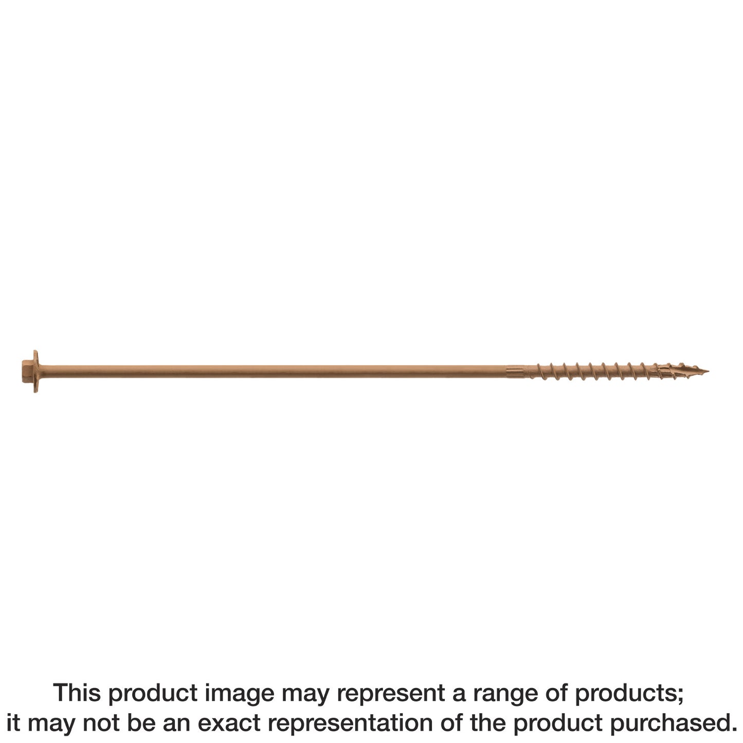 Simpson Strong-Tie SDWH191000DB-R12 Strong-Drive® SDWH™ TIMBER-HEX Screw — 0.195 in. x 10 in. 5/16 Hex, DB Coating, Tan (12-Qty) (Pack of 5)