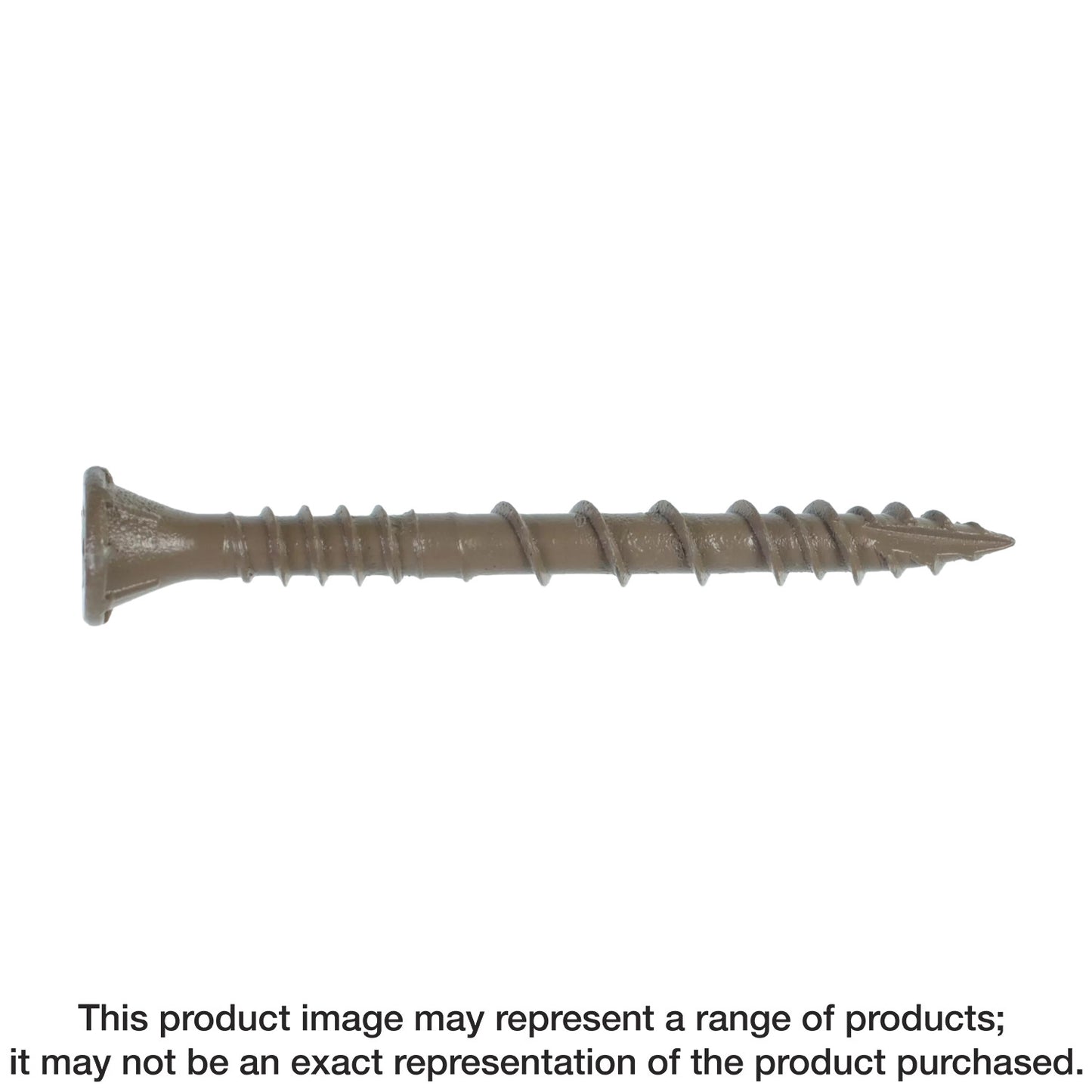 Simpson Strong-Tie DSVT2MB Deck-Drive™ DSV WOOD Screw — #10 x 2 in. T-25, Flat Head, Quik Guard®, Tan (1750-Qty) (Pack of 64)